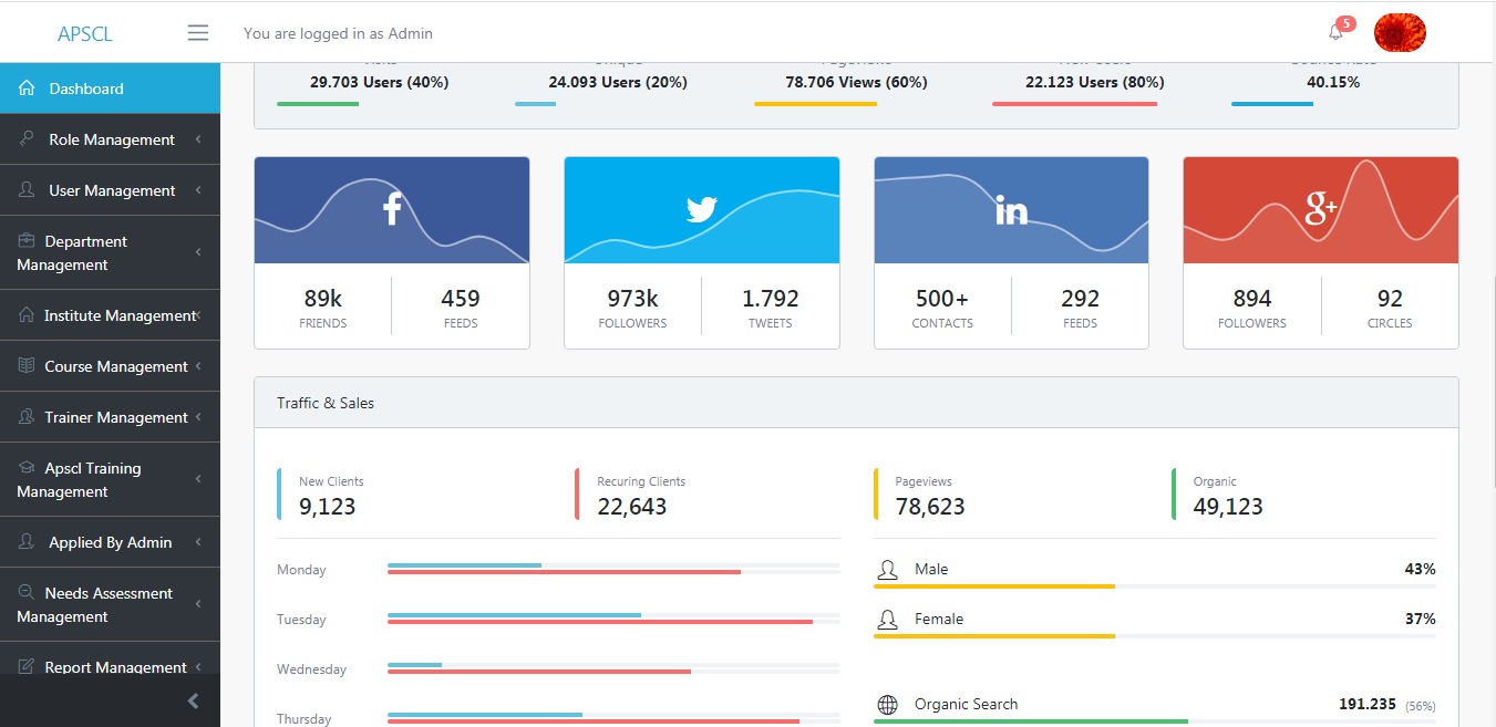 Govt. Training Management Laravel Software development